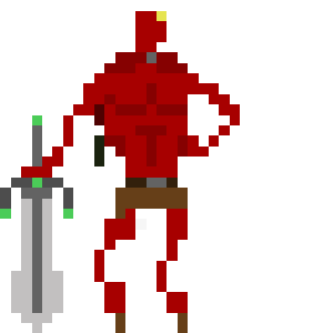 May I trouble you for the salt? pixel art character Red